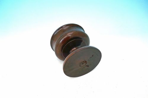 18TH19THC ANTIQUE LABURNUM TREEN TURNED MASTER SALT ON RAISED BASE SCOTTISH C1780C1820 - ADDITIONAL PHOTO 2