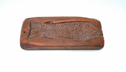 ANTIQUE TREEN 19THC SYCAMORE DOUBLE SIDED GINGERBREAD MOULD DUTCH C184060 - ADDITIONAL PHOTO 1