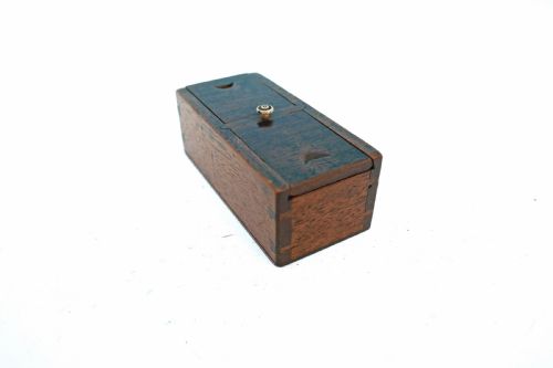 ANTIQUE TREEN 19THC MAHOGANY DOUBLE ENDED STAMP BOX ENGLISH C187090 - ADDITIONAL PHOTO 3