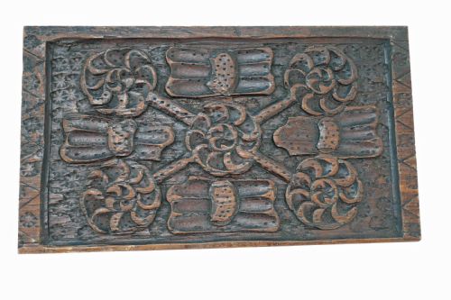 ANTIQUE PAIR OF 17THC OAK CARVED PANELS WITH FLORAL DECORATION ENGLISH C162040 - ADDITIONAL PHOTO 2