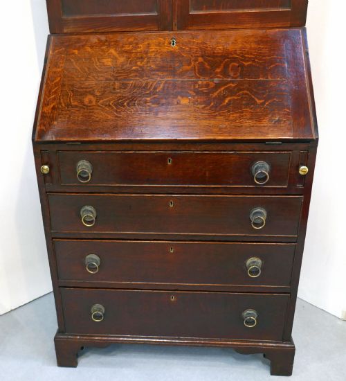 ANTIQUE 18THC COUNTRY OAK FURNITURE BUREAU BOOKCASE OF SMALL SIZE ENGLISH C175070 - ADDITIONAL PHOTO 1