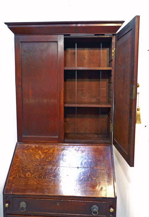 ANTIQUE 18THC COUNTRY OAK FURNITURE BUREAU BOOKCASE OF SMALL SIZE ENGLISH C175070 - ADDITIONAL PHOTO 2