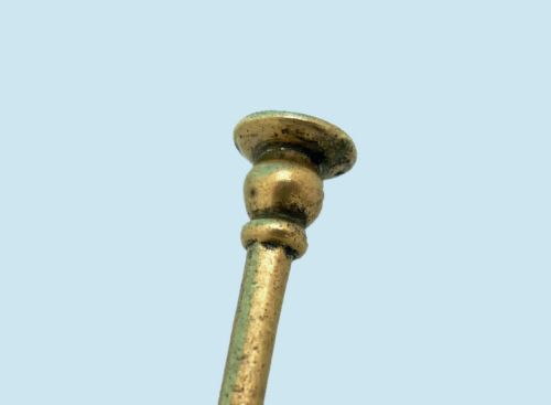 ANTIQUE METALWARE LATTEN BRASS 17THC SEAL TOP SPOON ENGLISH C162040 - ADDITIONAL PHOTO 3