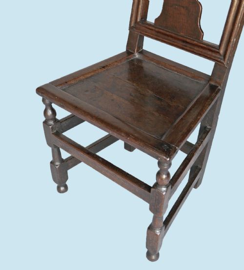 ANTIQUE 17THC OAK FURNITURE SINGLE HIGH BACK JOYNED CHAIR ENGLISH C167090 - ADDITIONAL PHOTO 1