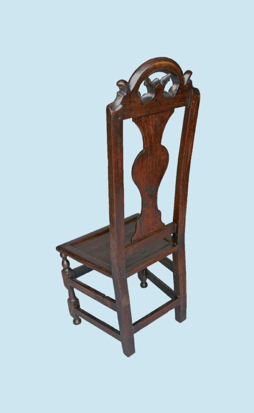 ANTIQUE 17THC OAK FURNITURE SINGLE HIGH BACK JOYNED CHAIR ENGLISH C167090 - ADDITIONAL PHOTO 2