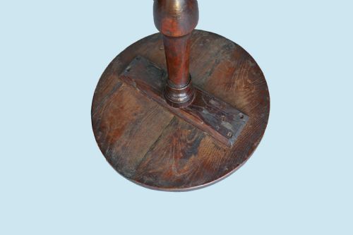 ANTIQUE 18THC COUNTRY FURNITURE OAK ELM TRIPOD TABLE ENGLISH C176070 - ADDITIONAL PHOTO 3