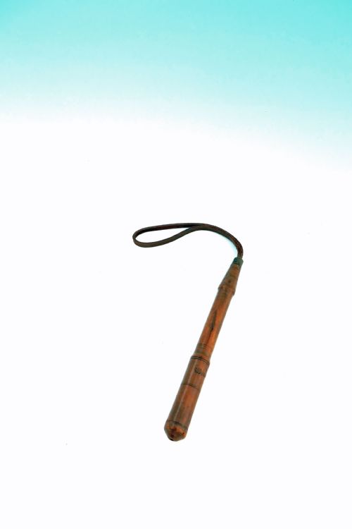antique treen 18thc turned boxwood priest with leather strap english c174060 - CATEGORY: ANTIQUE MISCELLANEOUS - DATED 19TH CENTURY