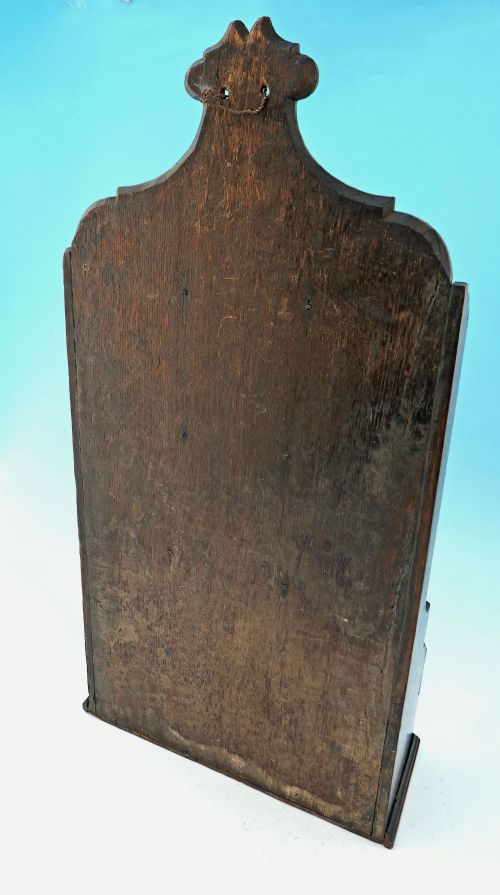 ANTIQUE COUNTRY FURNITURE 18THC OAK SHAPED SPOON RACK PEWTER SPOONS ENGLISH C175070 - ADDITIONAL PHOTO 2