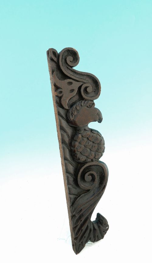 17thc oak country chair cresting rail carved with a dodo bird english c164060 - CATEGORY: ANTIQUE MISCELLANEOUS - DATED 17TH CENTURY