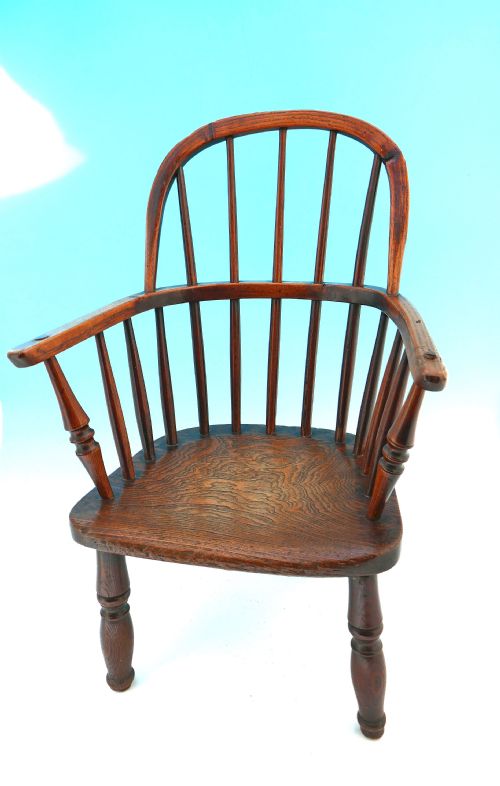 antique 19thc country furniture windsor stick back child's chair english lincs c184060 - CATEGORY: ANTIQUE CHAIRS - DATED 19TH CENTURY