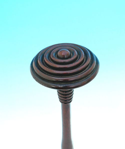 ANTIQUE 19THC TREEN MAHOGANY TURNED WIG STAND ENGLISH C182040 - ADDITIONAL PHOTO 2