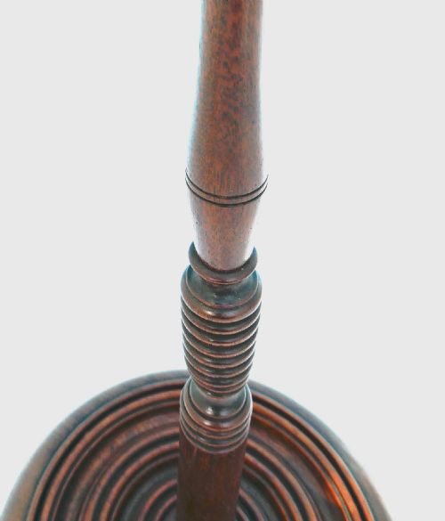 ANTIQUE 19THC TREEN MAHOGANY TURNED WIG STAND ENGLISH C182040 - ADDITIONAL PHOTO 3