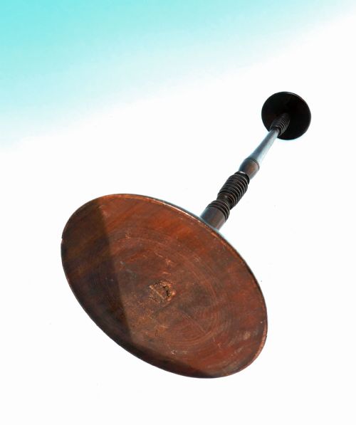 ANTIQUE 19THC TREEN MAHOGANY TURNED WIG STAND ENGLISH C182040 - ADDITIONAL PHOTO 4