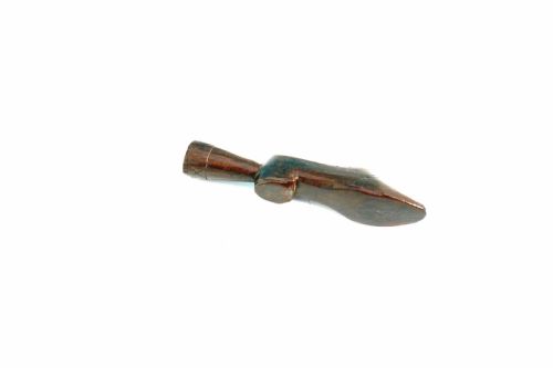 ANTIQUE TREEN 19THC FRUITWOOD SHOE PIPE TAMPER WITH HEART SHAPED HEEL ENGLISH C184060 - ADDITIONAL PHOTO 1