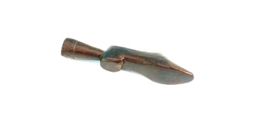 ANTIQUE TREEN 19THC FRUITWOOD SHOE PIPE TAMPER WITH HEART SHAPED HEEL ENGLISH C184060 - ADDITIONAL PHOTO 3