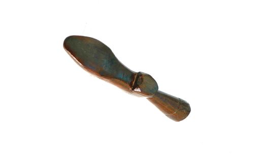 ANTIQUE TREEN 19THC FRUITWOOD SHOE PIPE TAMPER WITH HEART SHAPED HEEL ENGLISH C184060 - ADDITIONAL PHOTO 5