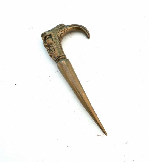 18THC 19THC ANTIQUE METALWARE BRASS RUG PRODDER HOOK ENGLISH C1780C1820 - ADDITIONAL PHOTO 1