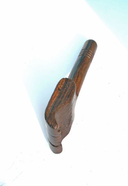 ANTIQUE 19THC TREEN SAILORS LIGNUM VITAE SERVING MALLET ENGLISH C182040 - ADDITIONAL PHOTO 3
