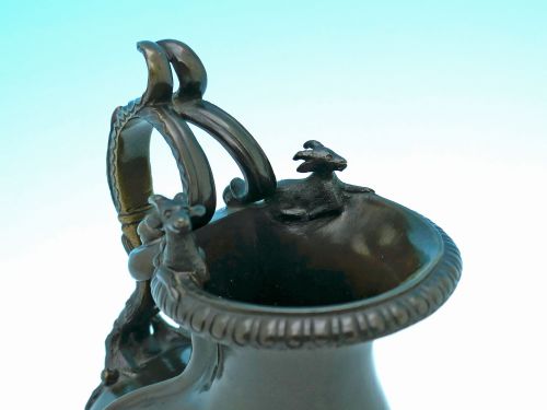 ANTIQUE METALWARE 19THC BRONZE ASKOS WATER JUG ENGLISH C184060 - ADDITIONAL PHOTO 2