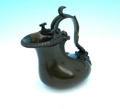 ANTIQUE METALWARE 19THC BRONZE ASKOS WATER JUG ENGLISH C184060 - ADDITIONAL PHOTO 3