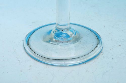 EARLY 18THC WINE GLASS WITH BASAL FLUTED BOWL AND FOLDED FOOT ENGLISH C174060 - ADDITIONAL PHOTO 2