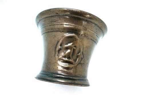 ANTIQUE METALWARE 17THC ENGLISH BRONZE DECORATED MORTAR ENGLISH C163040 - ADDITIONAL PHOTO 2