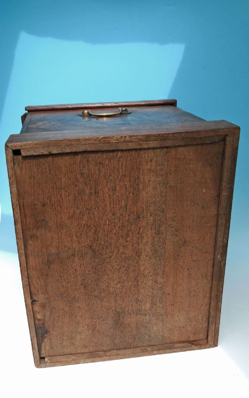 ANTIQUE COUNTRY FURNITURE 18THC FIGURED ELM CLOSE STOOL ENGLISH C176080 - ADDITIONAL PHOTO 5