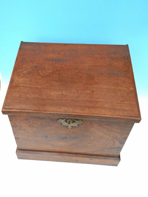 ANTIQUE COUNTRY FURNITURE 18THC FIGURED ELM CLOSE STOOL ENGLISH C176080 - ADDITIONAL PHOTO 6