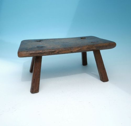 antique painted country furniture late 18thc early 19thc stool english c1780c1820 - CATEGORY: ANTIQUE STOOLS - DATED 18TH CENTURY