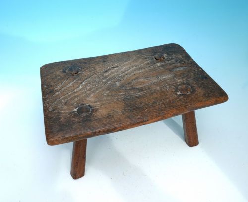 ANTIQUE PAINTED COUNTRY FURNITURE LATE 18THC EARLY 19THC STOOL ENGLISH C1780C1820 - ADDITIONAL PHOTO 1
