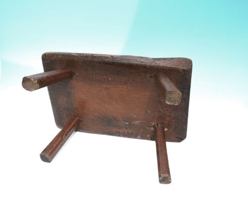 ANTIQUE PAINTED COUNTRY FURNITURE LATE 18THC EARLY 19THC STOOL ENGLISH C1780C1820 - ADDITIONAL PHOTO 4
