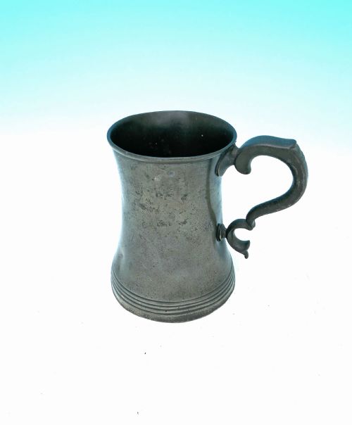 ANTIQUE EARLY PEWTER 19THC PINT MUG BY JOSEPH AUSTEN IRISH CORK C182833 - ADDITIONAL PHOTO 1