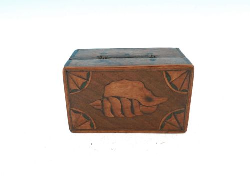 ANTIQUE TREEN 19THC MAHOGANY BOXWOOD SYCAMORE INLAID JEWELLERY BOX ENGLISH C180020 - ADDITIONAL PHOTO 3