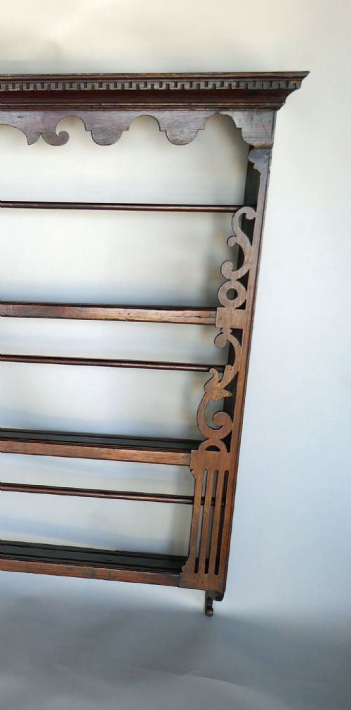 EARLY OAK COUNTRY FURNITURE 18THC OAK DELFT RACK ENGLISH C176070 - ADDITIONAL PHOTO 1