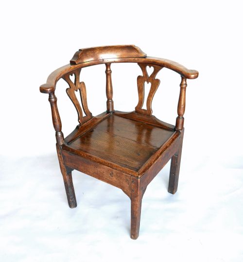 antique country furniture 18thc elm ash fruitwood corner chair english c176080 - CATEGORY: ANTIQUE CHAIRS - DATED 18TH CENTURY