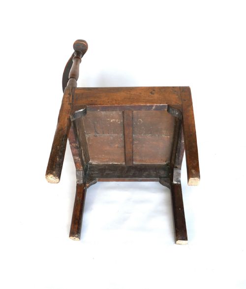 ANTIQUE COUNTRY FURNITURE 18THC ELM ASH FRUITWOOD CORNER CHAIR ENGLISH C176080 - ADDITIONAL PHOTO 4