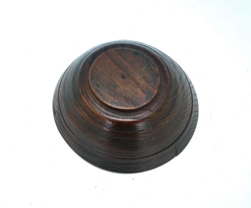 ANTIQUE TREEN 19THC TURNED SMALL ELM DAIRY BOWL ENGLISH C182040 - ADDITIONAL PHOTO 2