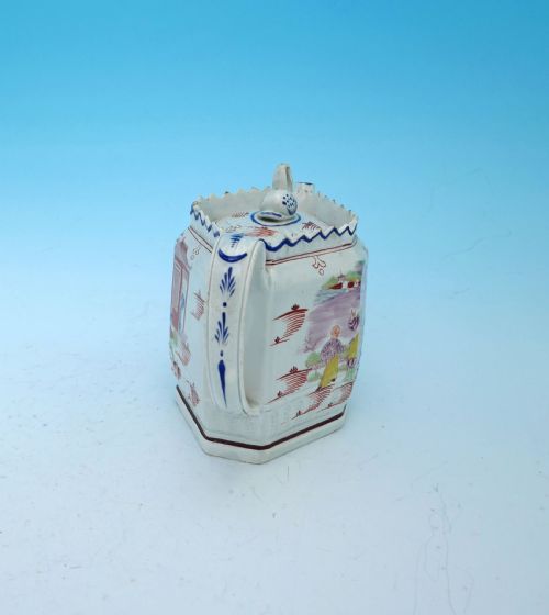 ANTIQUE EARLY POTTERY 19THC EARTHENWARE TEAPOT STAMPED HARLEY ENGLISH C180208 - ADDITIONAL PHOTO 2