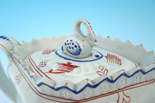 ANTIQUE EARLY POTTERY 19THC EARTHENWARE TEAPOT STAMPED HARLEY ENGLISH C180208 - ADDITIONAL PHOTO 3