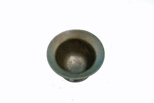 ANTIQUE METALWARE BRONZE MID 17THC CAST MORTAR SPANISH C164060 - ADDITIONAL PHOTO 1