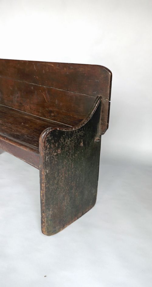 ANTIQUE COUNTRY FURNITURE 18THC PAINTED PINE CHICKEN COUP SETTLE ENGLISH C170020 - ADDITIONAL PHOTO 1