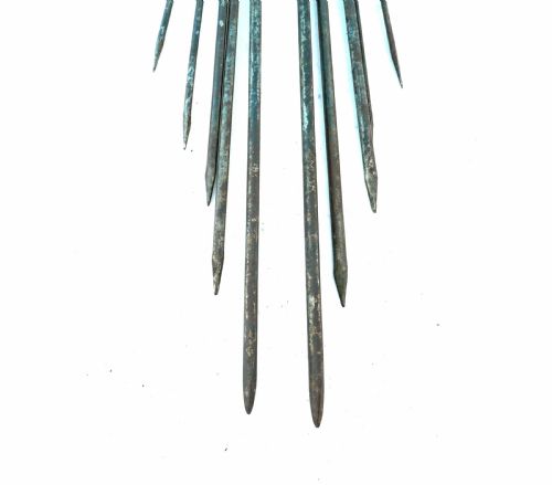 ANTIQUE METALWARE 18THC SET OF IRON MEAT SKEWERS AND HOLDER ENGLISH C177080 - ADDITIONAL PHOTO 2