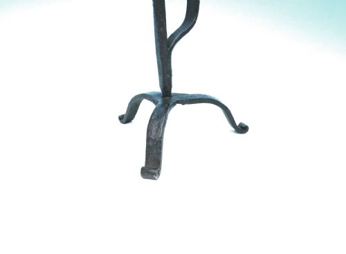ANTIQUE METALWARE EARLY LIGHTING 18THC W IRON FLAMBEAU CANDLEHOLDER FRENCH C1780C1800 - ADDITIONAL PHOTO 1