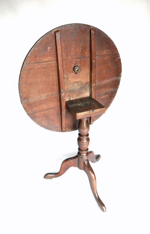 ANTIQUE OAK COUNTRY FURNITURE 18THC TRIPOD TILTING TABLE ENGLISH C176080 - ADDITIONAL PHOTO 2