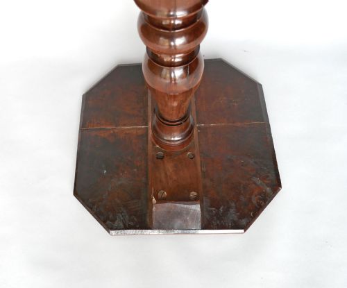 ANTIQUE COUNTRY FURNITURE 19THC YEW WOOD TRIPOD TABLE ENGLISH C180020 - ADDITIONAL PHOTO 2
