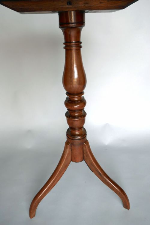 ANTIQUE COUNTRY FURNITURE 19THC YEW WOOD TRIPOD TABLE ENGLISH C180020 - ADDITIONAL PHOTO 4
