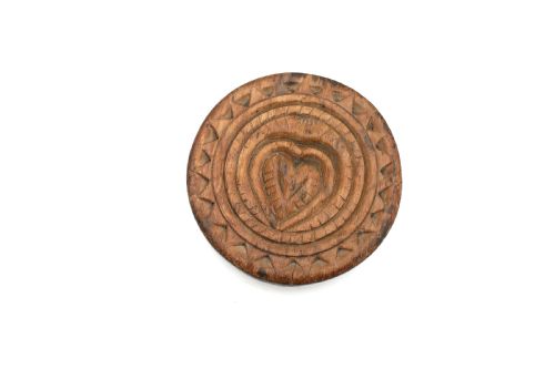 antique 19thc treen sycamore butter pat press english c184060 - CATEGORY: ANTIQUE MISCELLANEOUS - DATED 19TH CENTURY