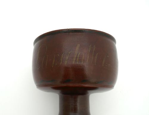 ANTIQUE TREEN 19THC SCANDINAVIAN PAINTED CEREMONIAL BOWL DATED 1841 - ADDITIONAL PHOTO 2