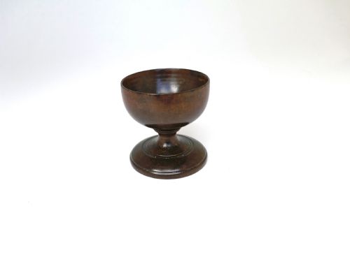 antique treen late 18thc fruitwood turned small salt on raised base english c1780c1800 - CATEGORY: ANTIQUE MISCELLANEOUS - DATED 18TH CENTURY