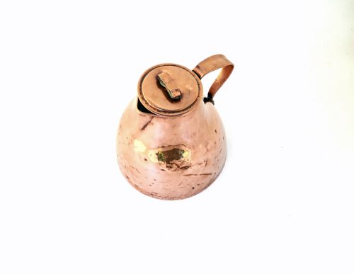 ANTIQUE METALWARE LATE 18THC LARGE COPPER LIDDED MILK JUG ENGLISH C176090 - ADDITIONAL PHOTO 1